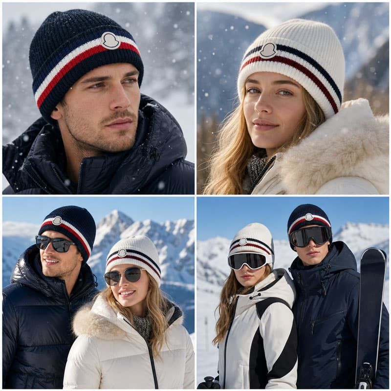 Designer For Women Men Beanies Classic Color Blocked Wool Knit Skull Autumn Winter Outdoor Warm Ski Hat Stylish Versatile - 6 of 6
