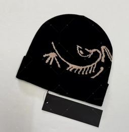 Luxury designer arc beanie wool hat cap luxury cashmere hat embroidered ancient bird pattern street fashion brand beanie autumn and winter warm1 - 3 of 3
