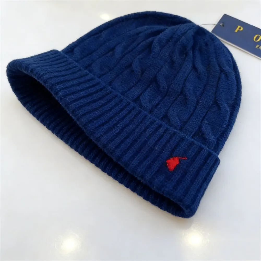 Luxury Embroidery Beanie Hat Polo Style Classic Bonnet Premium Quality Winter Warm Cap Fashion Golf Leisure Sports Designer Hats For Men Women - 8 of 8