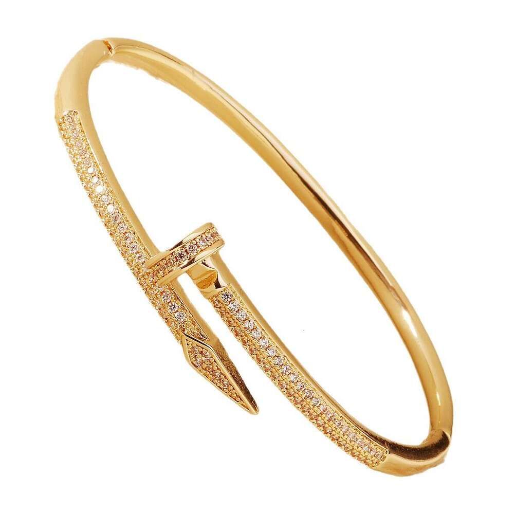 New Copper Inlaid Zircon Daily Jewelry Versatile Open High-End Light Luxury Stud Bracelet - 5 of 7