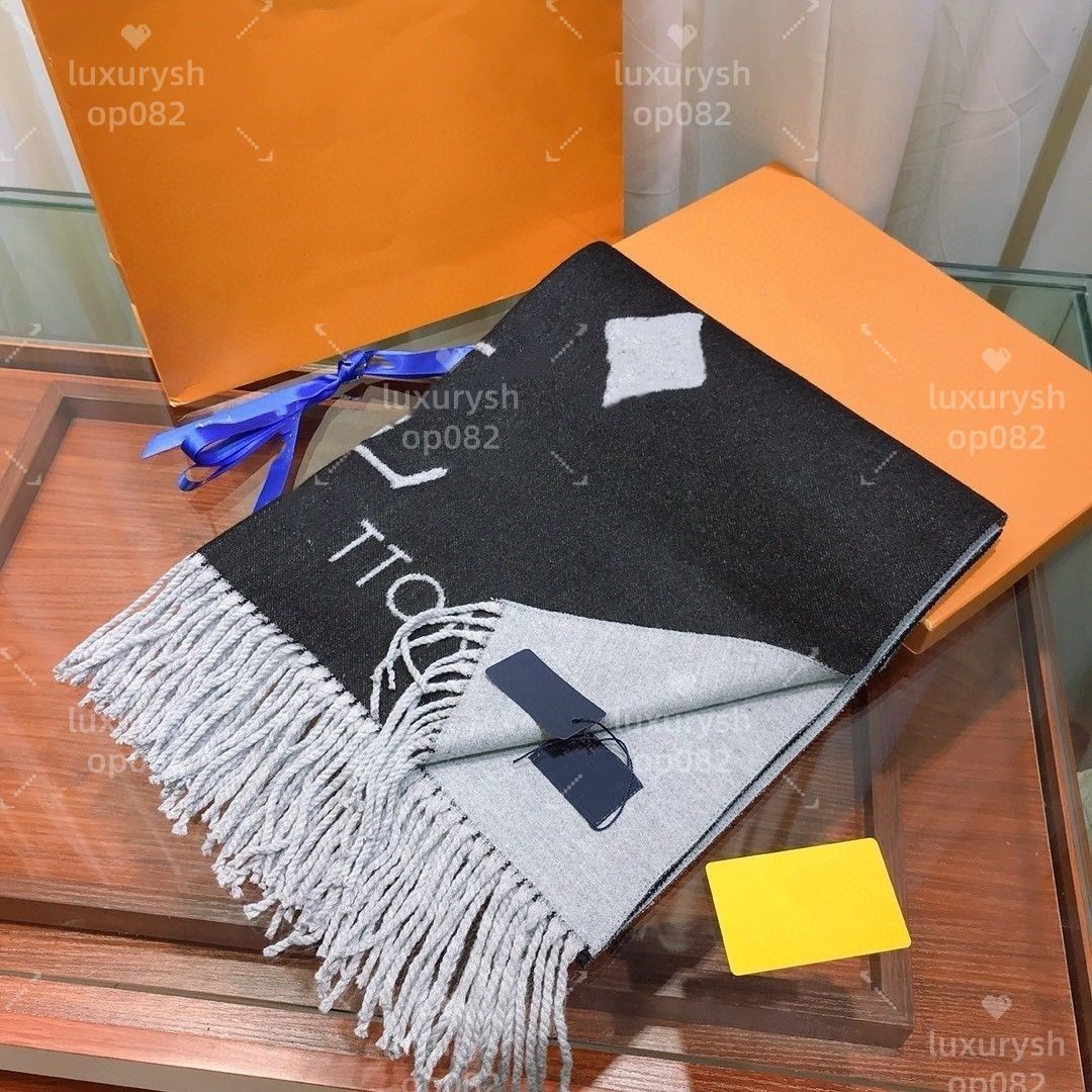 For Designer Women Mens Designers V Scarf Shawls Brand Scarves Pashmina Winter Cashmere Big Wraps Christmas Gift C530 With Box 100% - 4 of 7