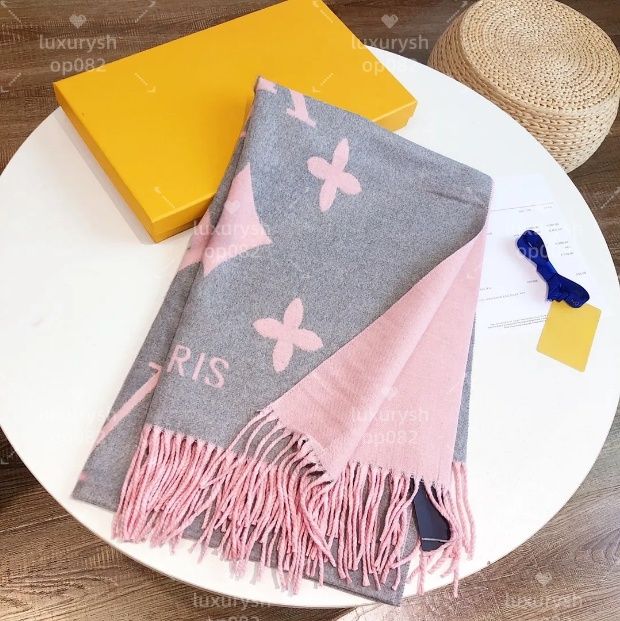 For Designer Women Mens Designers V Scarf Shawls Brand Scarves Pashmina Winter Cashmere Big Wraps Christmas Gift C530 With Box 100% - 5 of 7