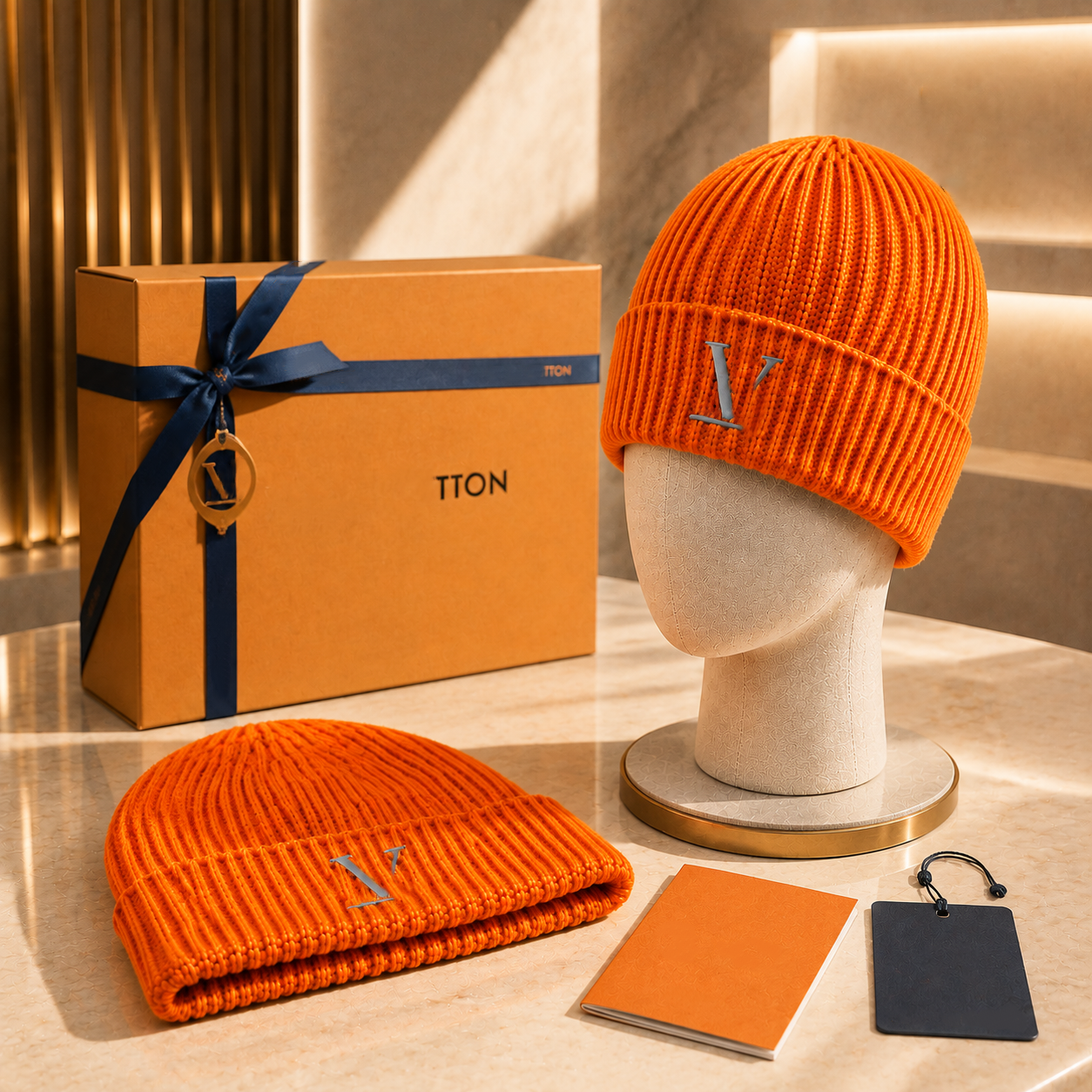 Designer Beanie Designer Ha For Men Woman Knitted Bonne Winter Hat Casual Travel Classical Luxury Beanies Black Orange Color Keep Warm Christmas Holiday - 1 of 7