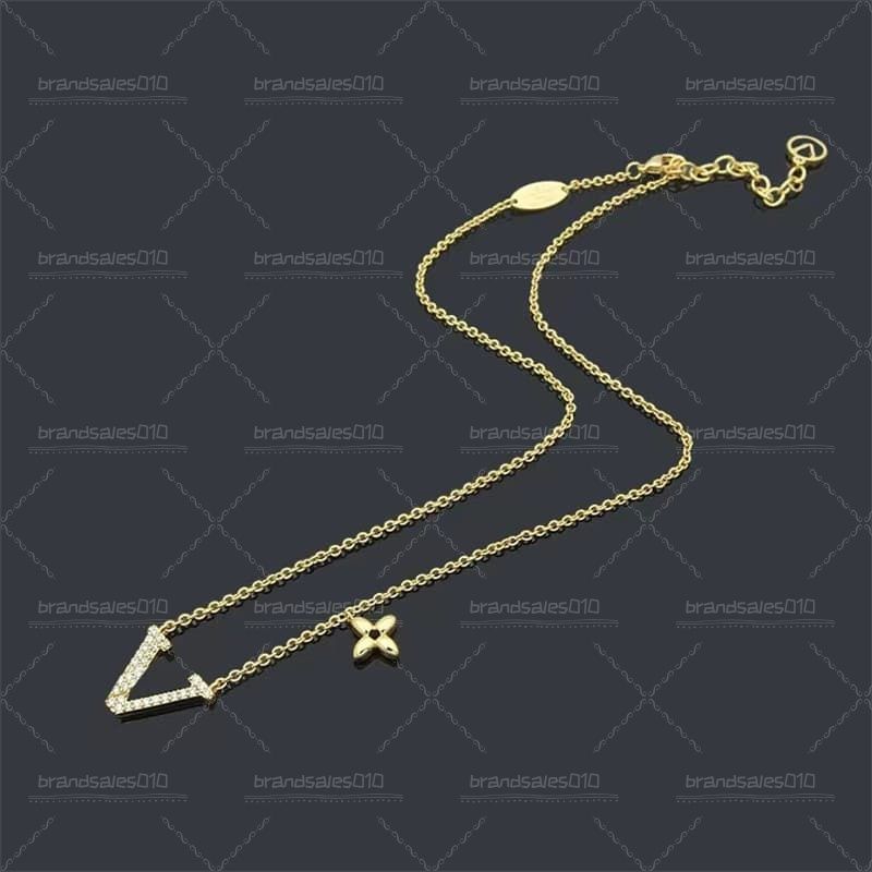Designer Gold For Women Pendant Elegant L Necklaces High Quality Wedding Jewellery Letters Jewelry Party Gift Necklace - 2 of 5