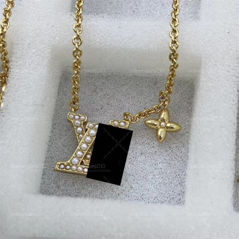 Designer Gold For Women Pendant Elegant L Necklaces High Quality Wedding Jewellery Letters Jewelry Party Gift Necklace - 4 of 5