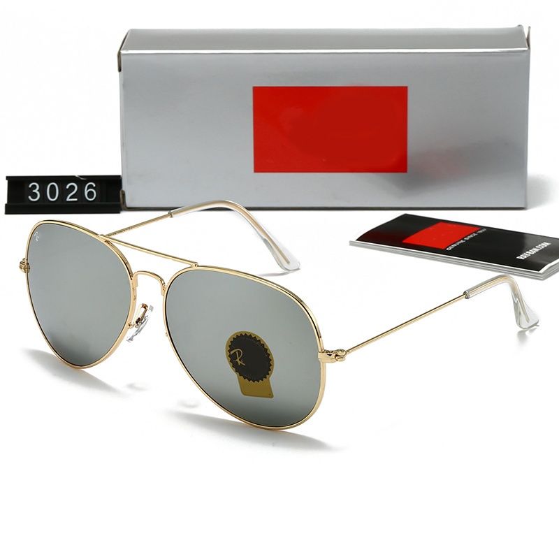 Sunglasses High Quality 3026 For Women Luxury Pilot Classic Men's Designer Eyeglasses 2026 Summer sun glasses with Case - 6 of 7