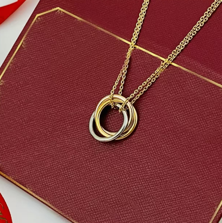 Luxury Designer Pendant Necklaces Designer Stainless Steel Plated Faux Leather Letter For Women Wedding Jewelry - 4 of 4
