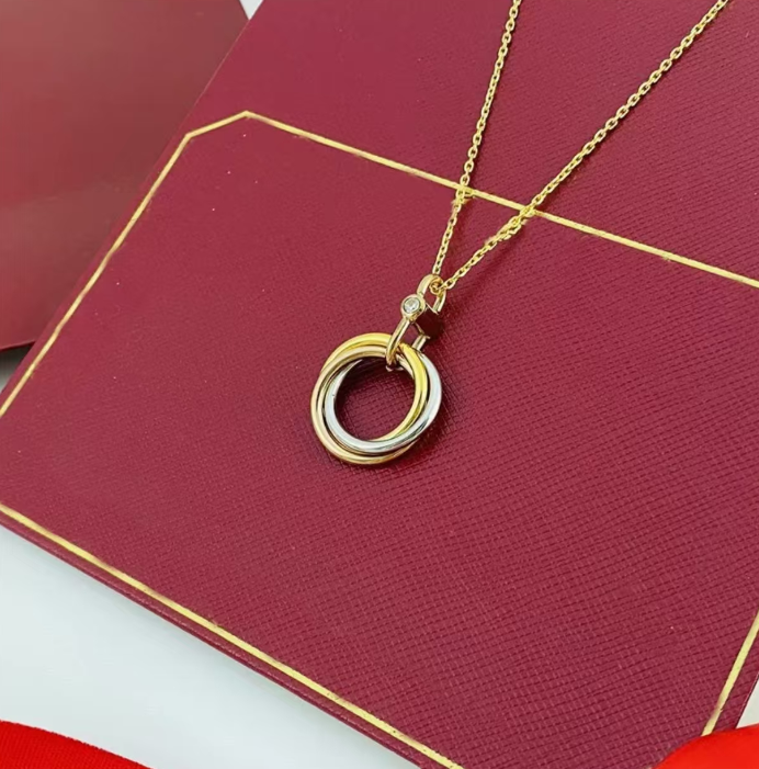 Luxury Designer Pendant Necklaces Designer Stainless Steel Plated Faux Leather Letter For Women Wedding Jewelry - 2 of 4