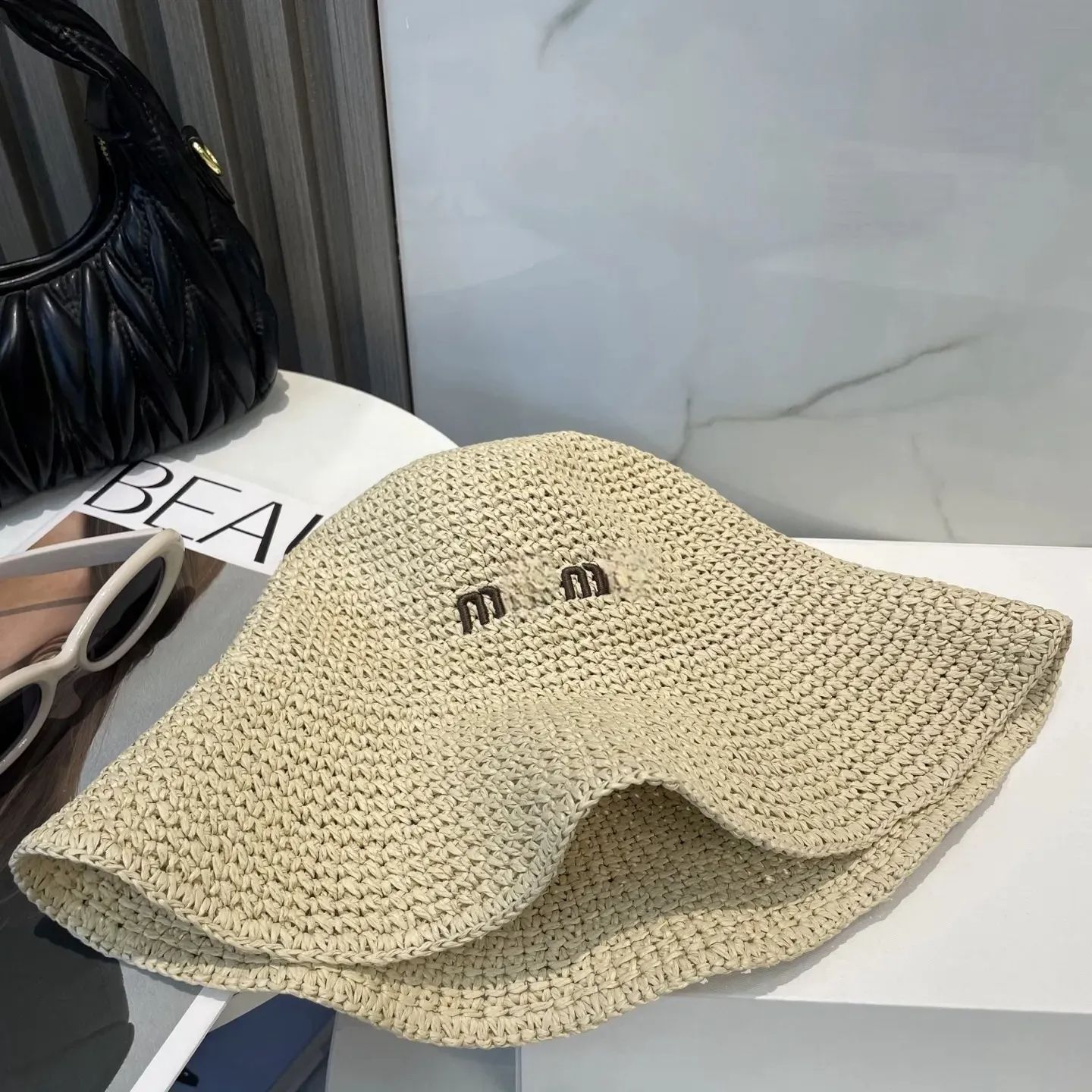 Designer Bucket Hat Summer Straw hat wide brim sun hat beach hat straw hat designers women designer hat for women prevent sun protection holiday hats - 7 of 7