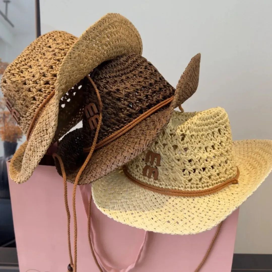 Designer Bucket Hat Summer Straw hat wide brim sun hat beach hat straw hat designers women designer hat for women prevent sun protection holiday hats - 1 of 7