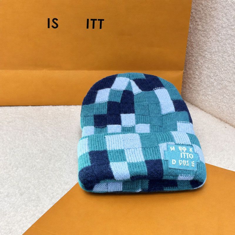 Designer Beanie For Women Luxury New Plaid Letter Knit Men Autumn Winter Wool Classic Stylish Versatile Warm Outdoor Ski Hat With Original Box - 3 of 7