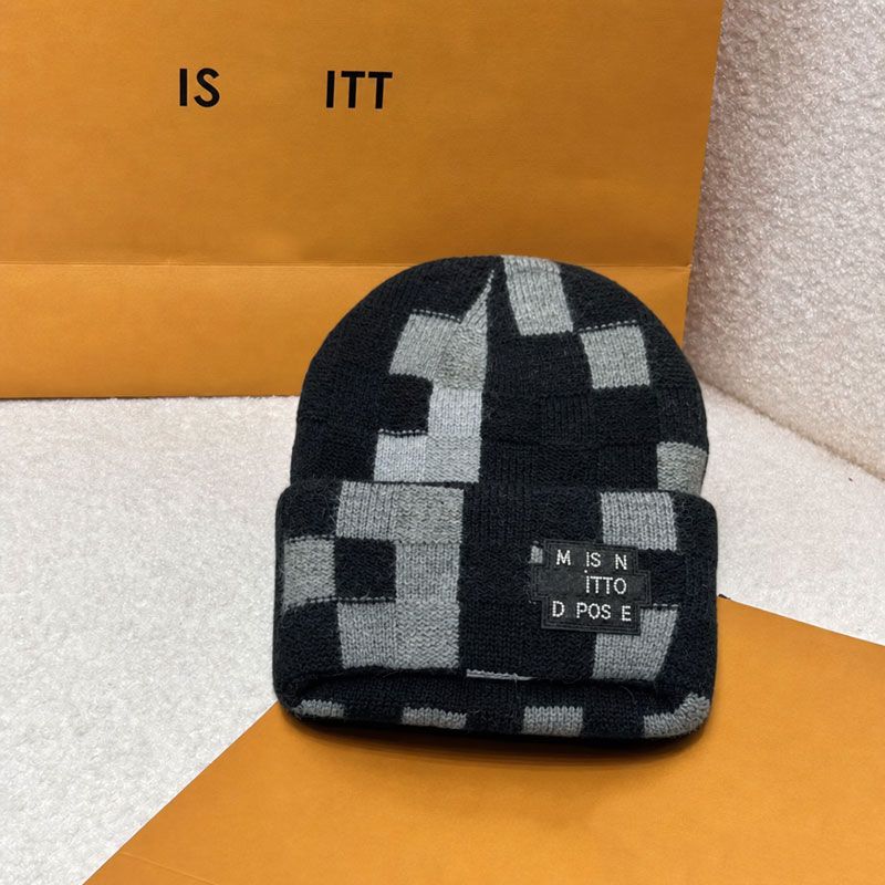 Designer Beanie For Women Luxury New Plaid Letter Knit Men Autumn Winter Wool Classic Stylish Versatile Warm Outdoor Ski Hat With Original Box - 2 of 7