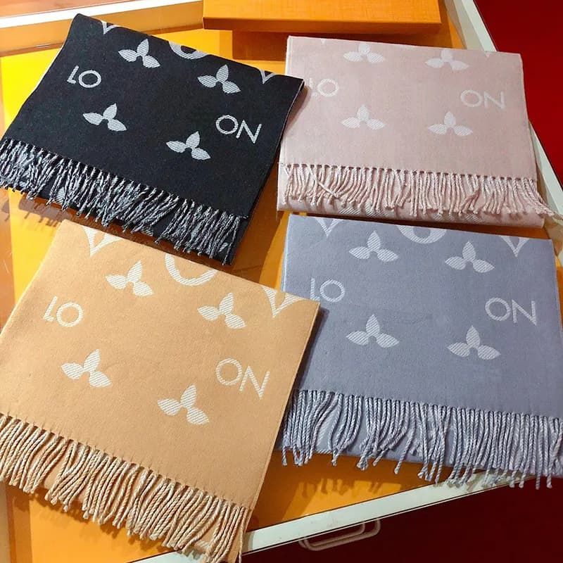 Wool Scarfs Designer Scarf Autumn And Wtreinter Men Women Warm Comfortable Touch Senior Process Fashion Versatile Siz - 3 of 4