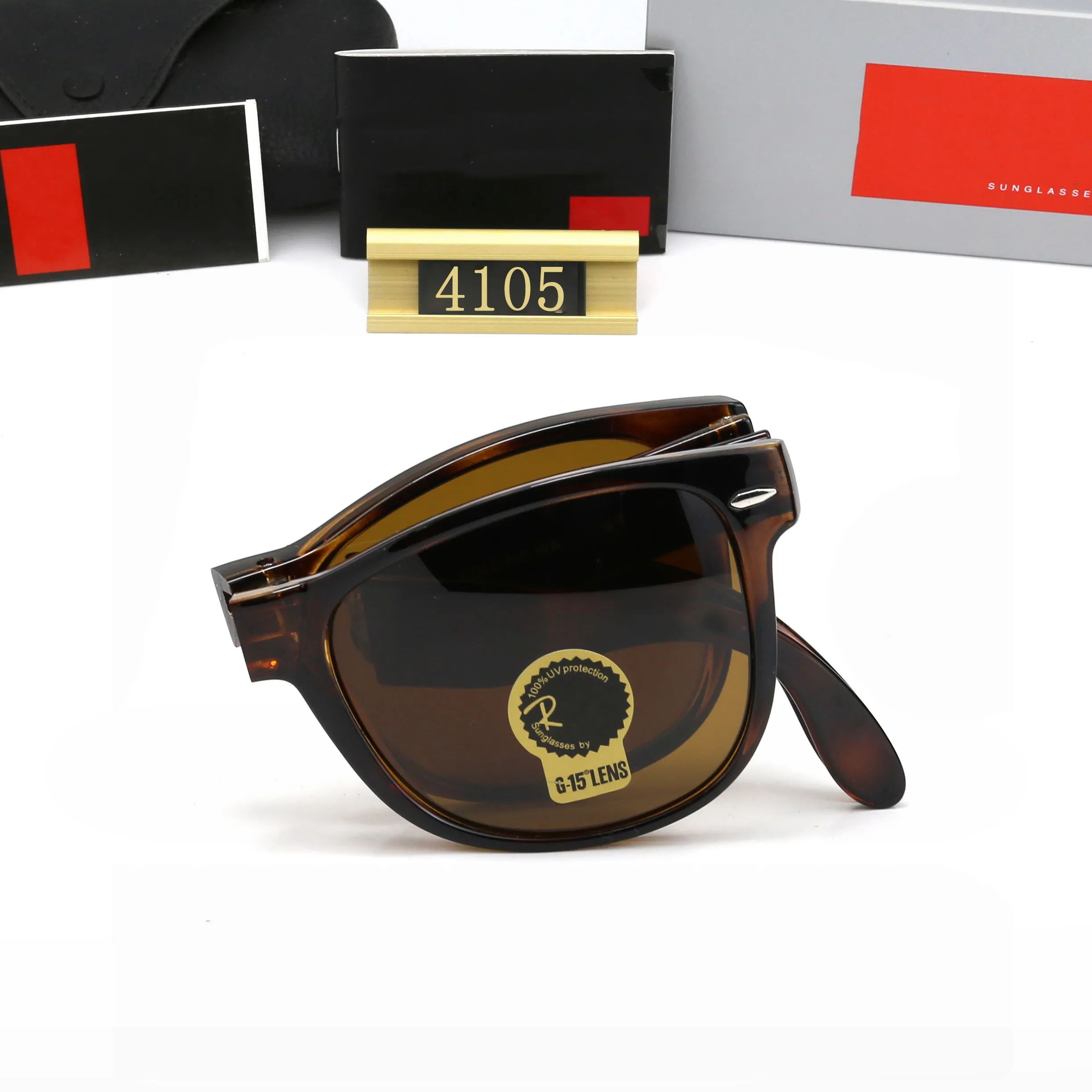 Luxury Foldable sunglasses High Quality Classic Brand Men Women Retro Sunglasses Designer Eyewear Designers portable Sun Glasses Travel sunshade shades 2026 - 4 of 7