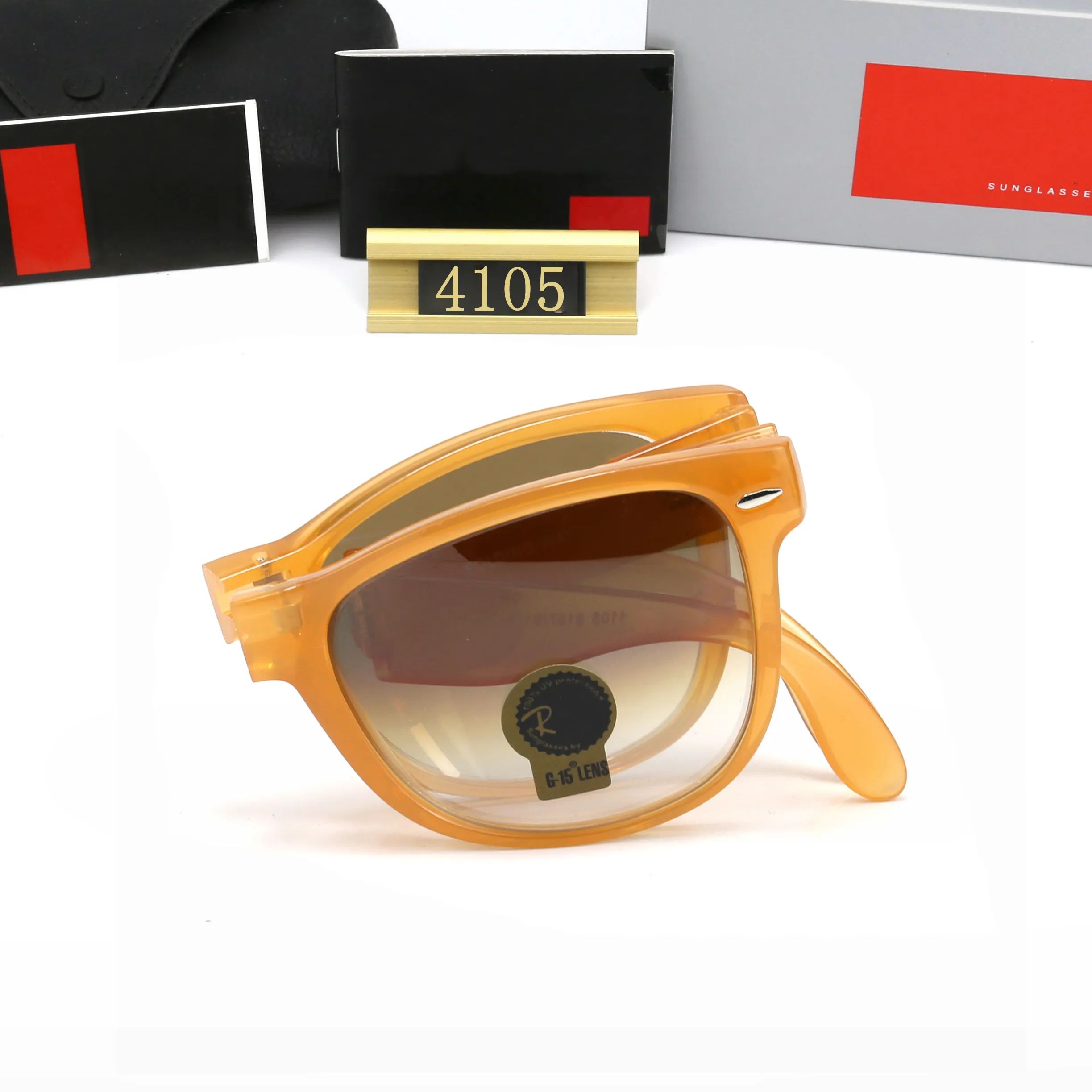 Luxury Foldable sunglasses High Quality Classic Brand Men Women Retro Sunglasses Designer Eyewear Designers portable Sun Glasses Travel sunshade shades 2026 - 5 of 7