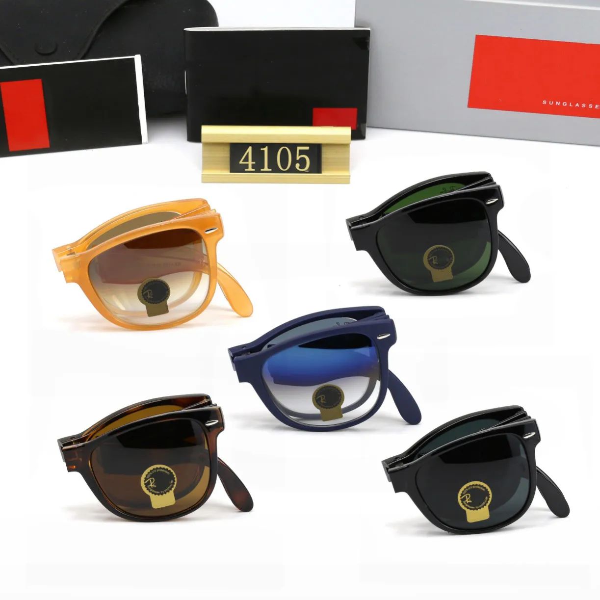 Luxury Foldable sunglasses High Quality Classic Brand Men Women Retro Sunglasses Designer Eyewear Designers portable Sun Glasses Travel sunshade shades 2026 - 3 of 7