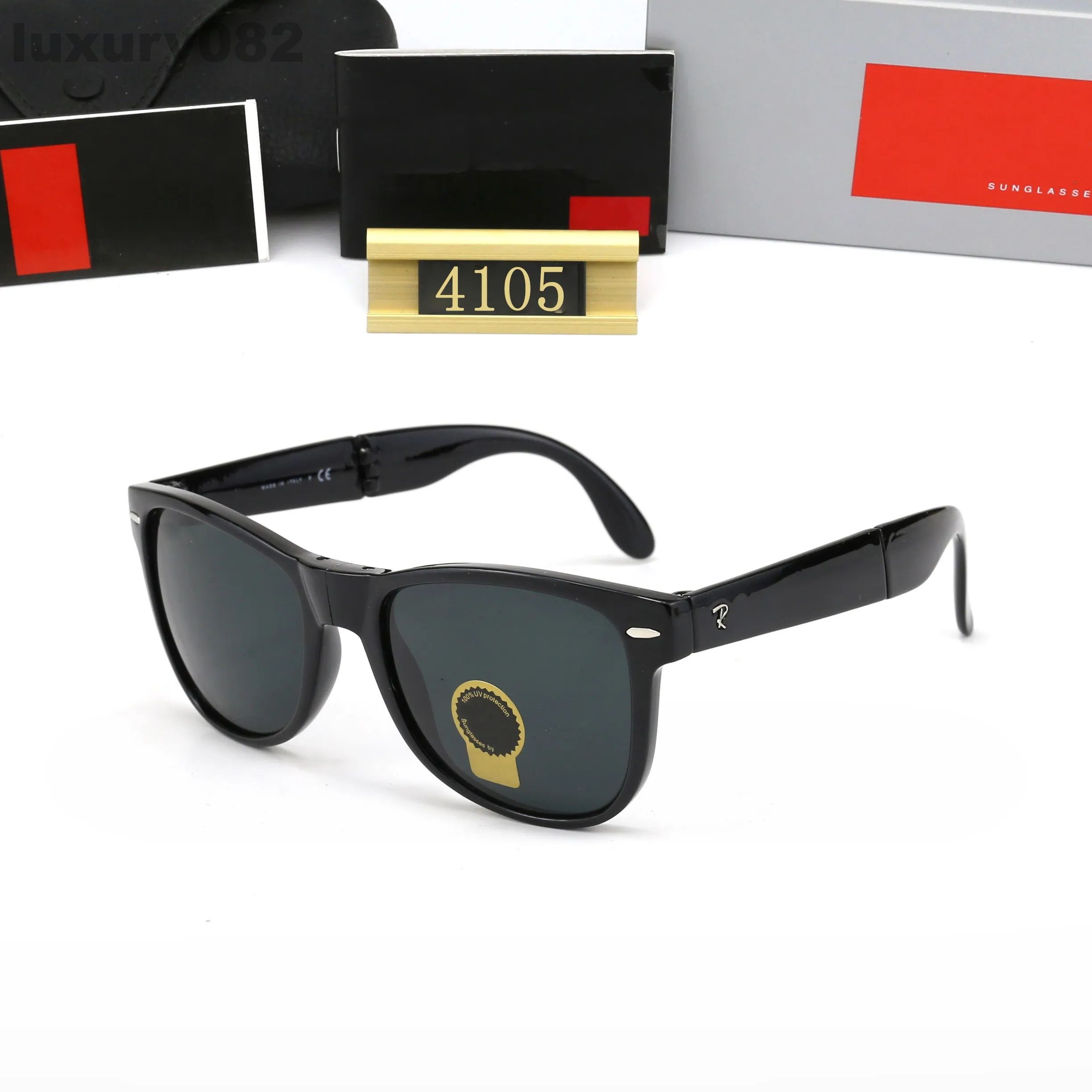 Luxury Foldable sunglasses High Quality Classic Brand Men Women Retro Sunglasses Designer Eyewear Designers portable Sun Glasses Travel sunshade shades 2026 - 6 of 7