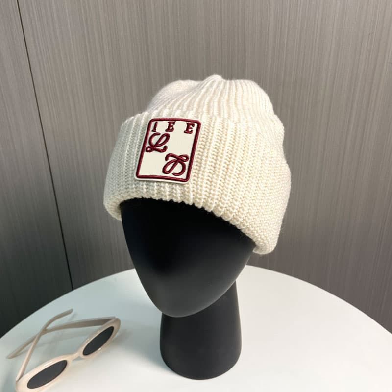Luxury designer beanie solid colour women and men bonnet hat without brim bonnet classic letters fashionable multi-colour - 3 of 8