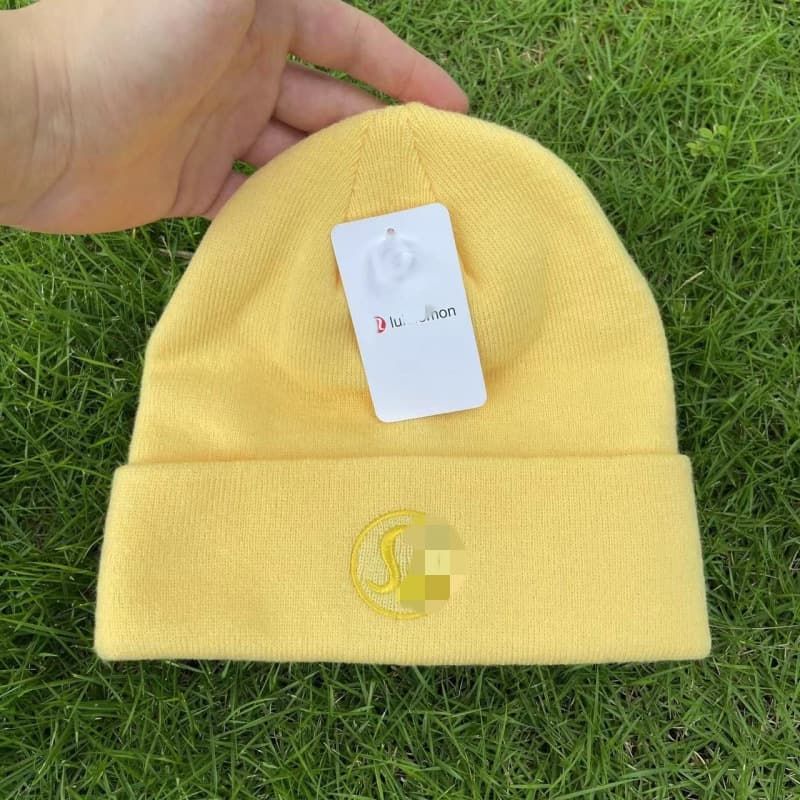 LU Designer Beanie Designer Hats For Men Knitted Bonnets Winter Hat Fall Thermal Skull Cap Casual Travel Classical Luxury Beanies Grey Black Grey Keep Warm - 4 of 5