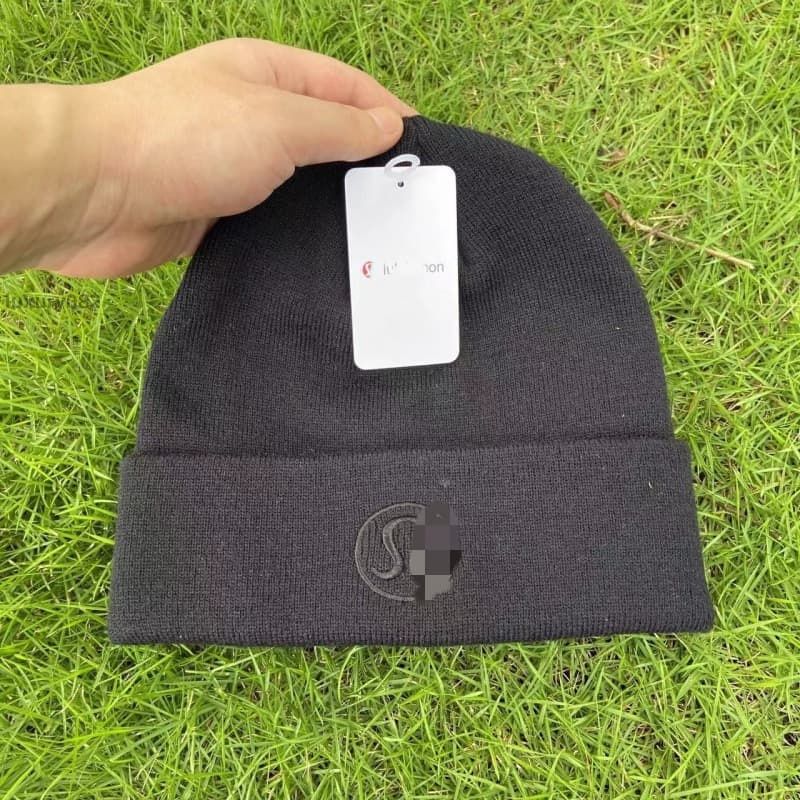 LU Designer Beanie Designer Hats For Men Knitted Bonnets Winter Hat Fall Thermal Skull Cap Casual Travel Classical Luxury Beanies Grey Black Grey Keep Warm - 2 of 5