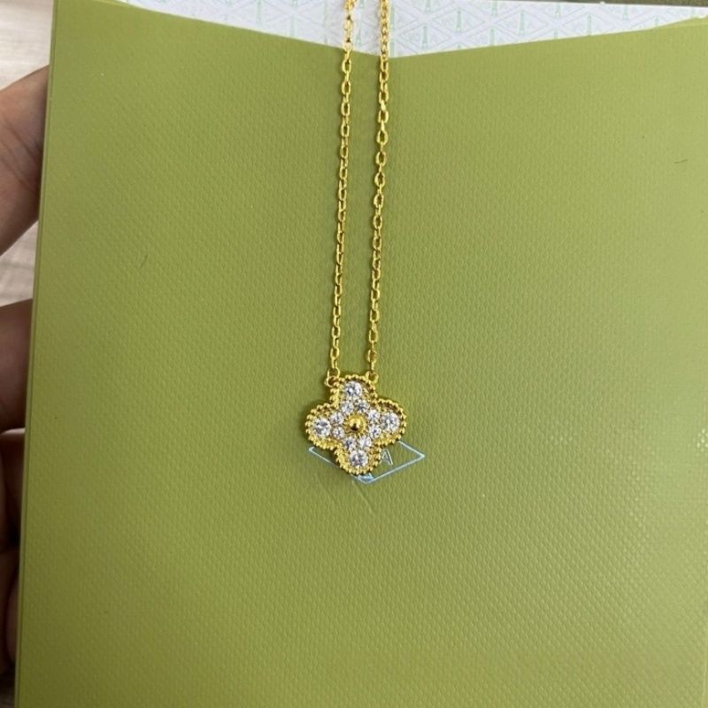 Classic Fashion Four Leaf Clover Designer Brand Luxury Women's Mother Of Pearl Necklace - 7 of 7