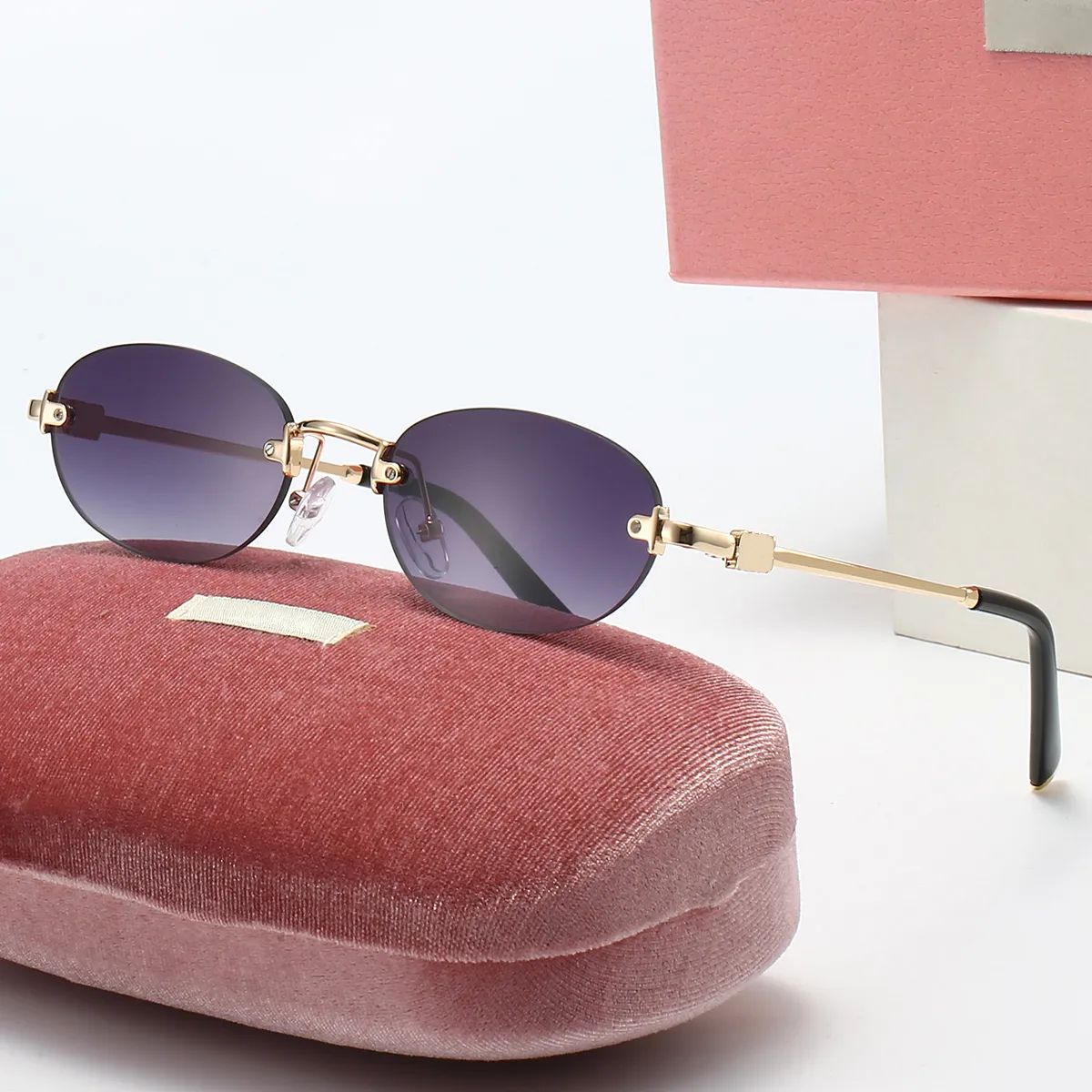 MU Sunglasses for Fashion glasses oval frame Designer sunglass women luxury monogram high quality sunglasses Lunette de Soleil men - 6 of 7