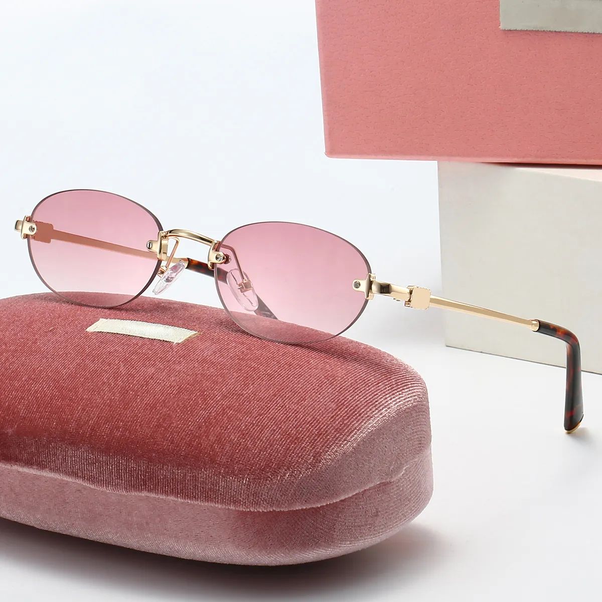 MU Sunglasses for Fashion glasses oval frame Designer sunglass women luxury monogram high quality sunglasses Lunette de Soleil men - 2 of 7