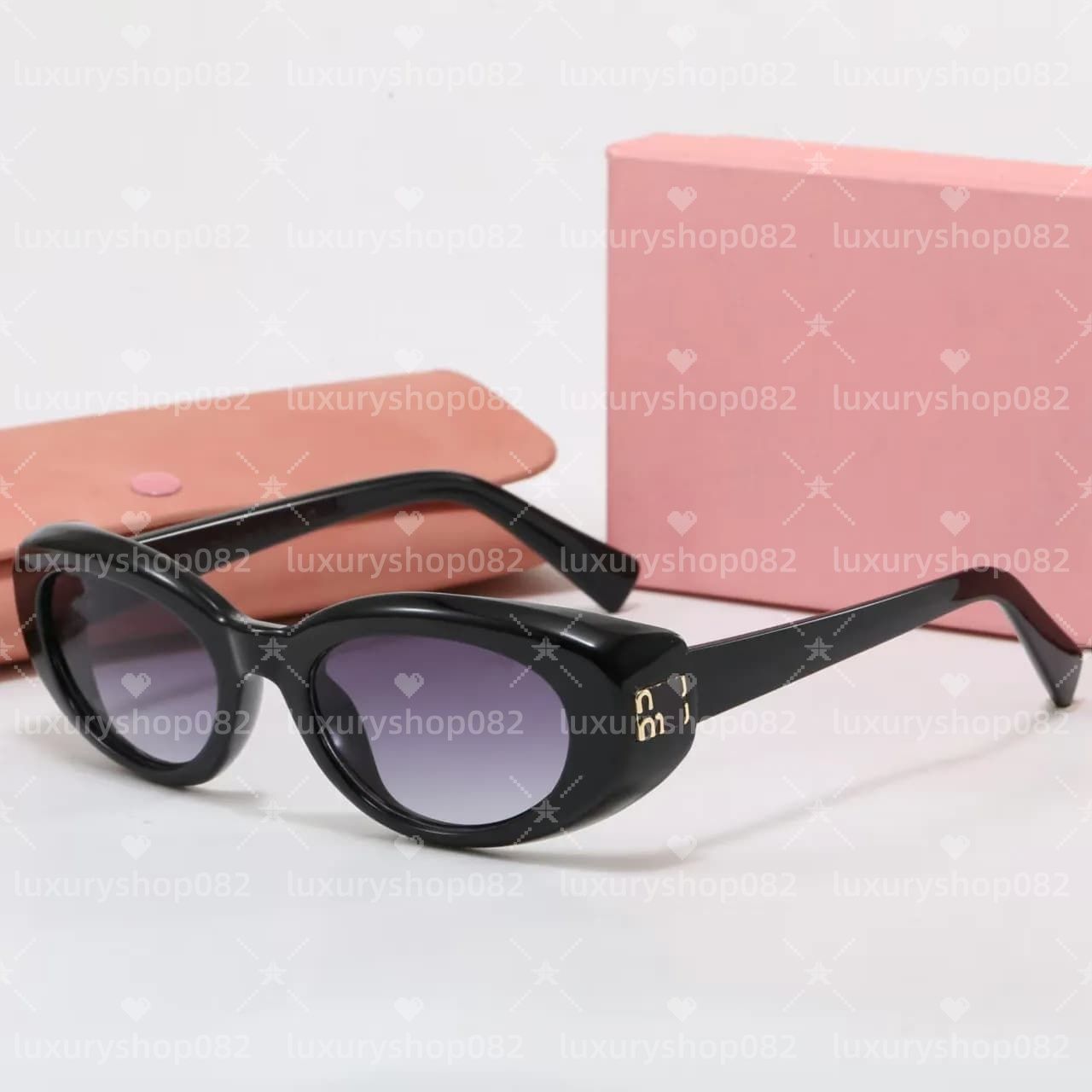MU Sunglasses for women fashion Mens sun designer luxury sunmer beach Oval Frame sunglasses black gold UV400 outdoor google glasses 2026 - 7 of 8