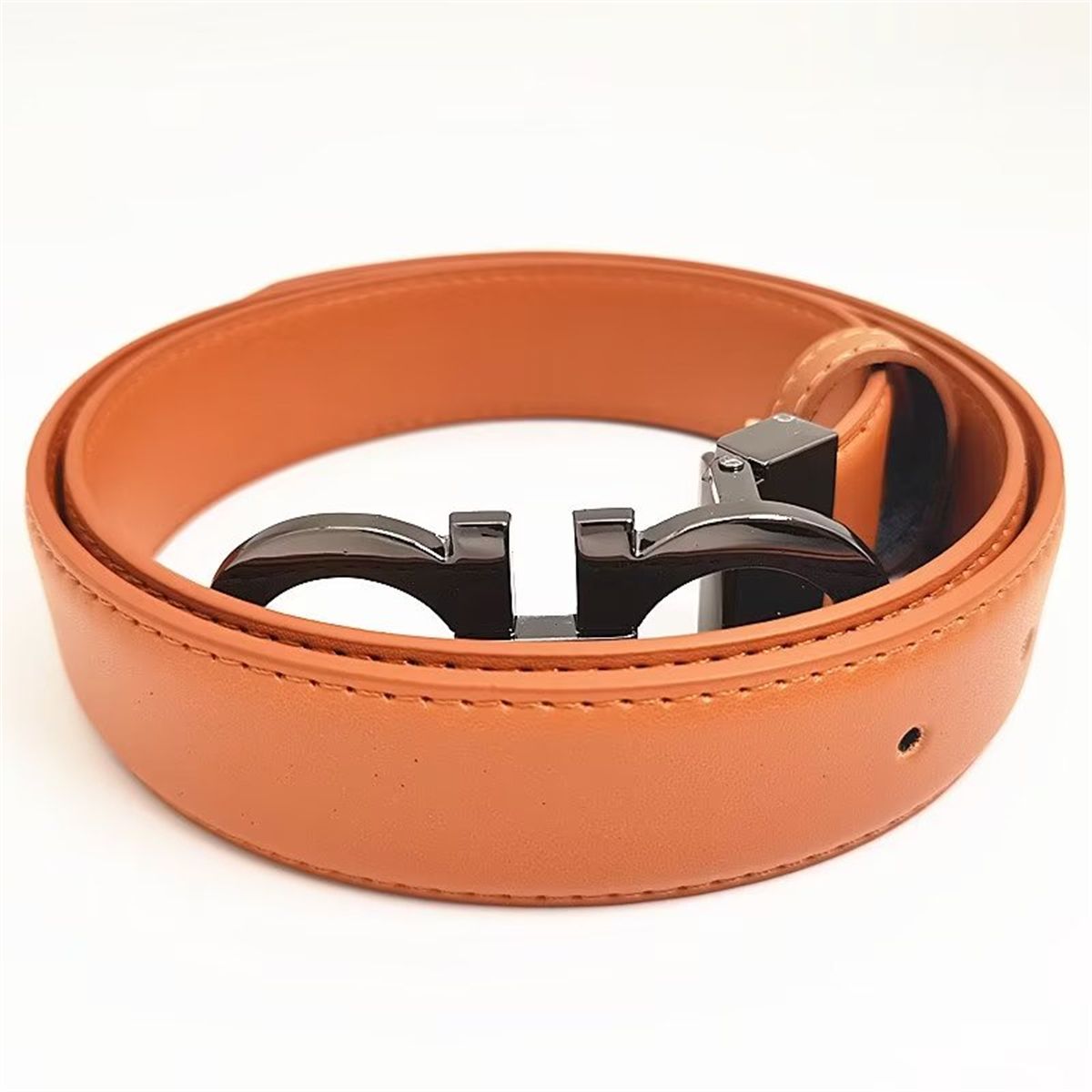 Smooth Leather Belt Luxury Belts Designer For Men Big Buckle Male Chastity Top Fashion Mens Wholesale - 7 of 8