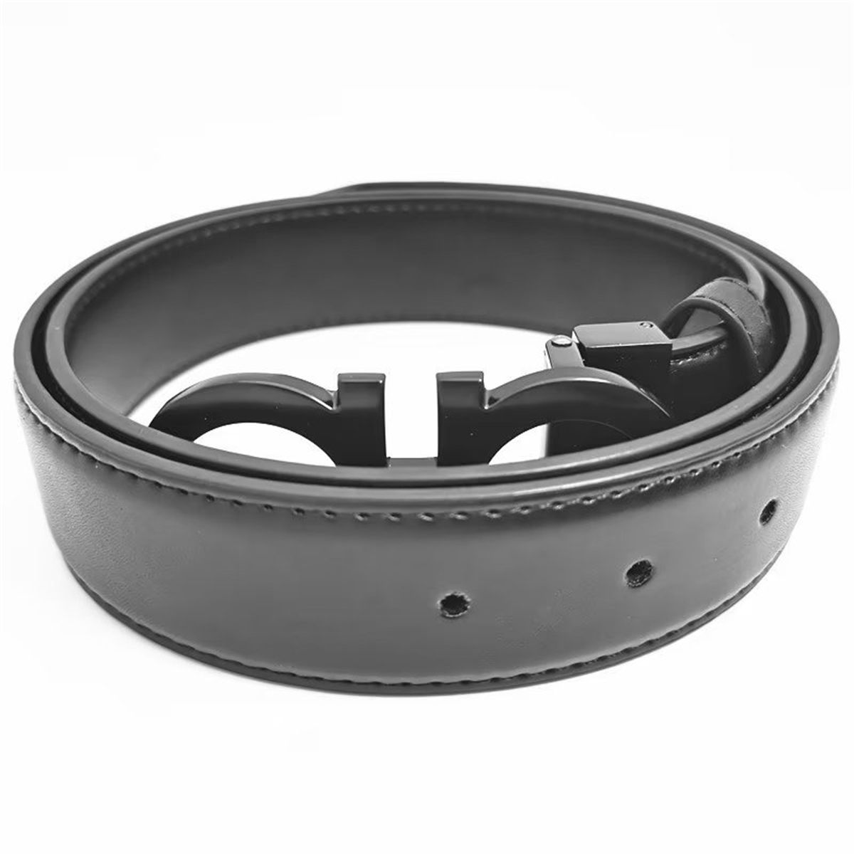 Smooth Leather Belt Luxury Belts Designer For Men Big Buckle Male Chastity Top Fashion Mens Wholesale - 3 of 8