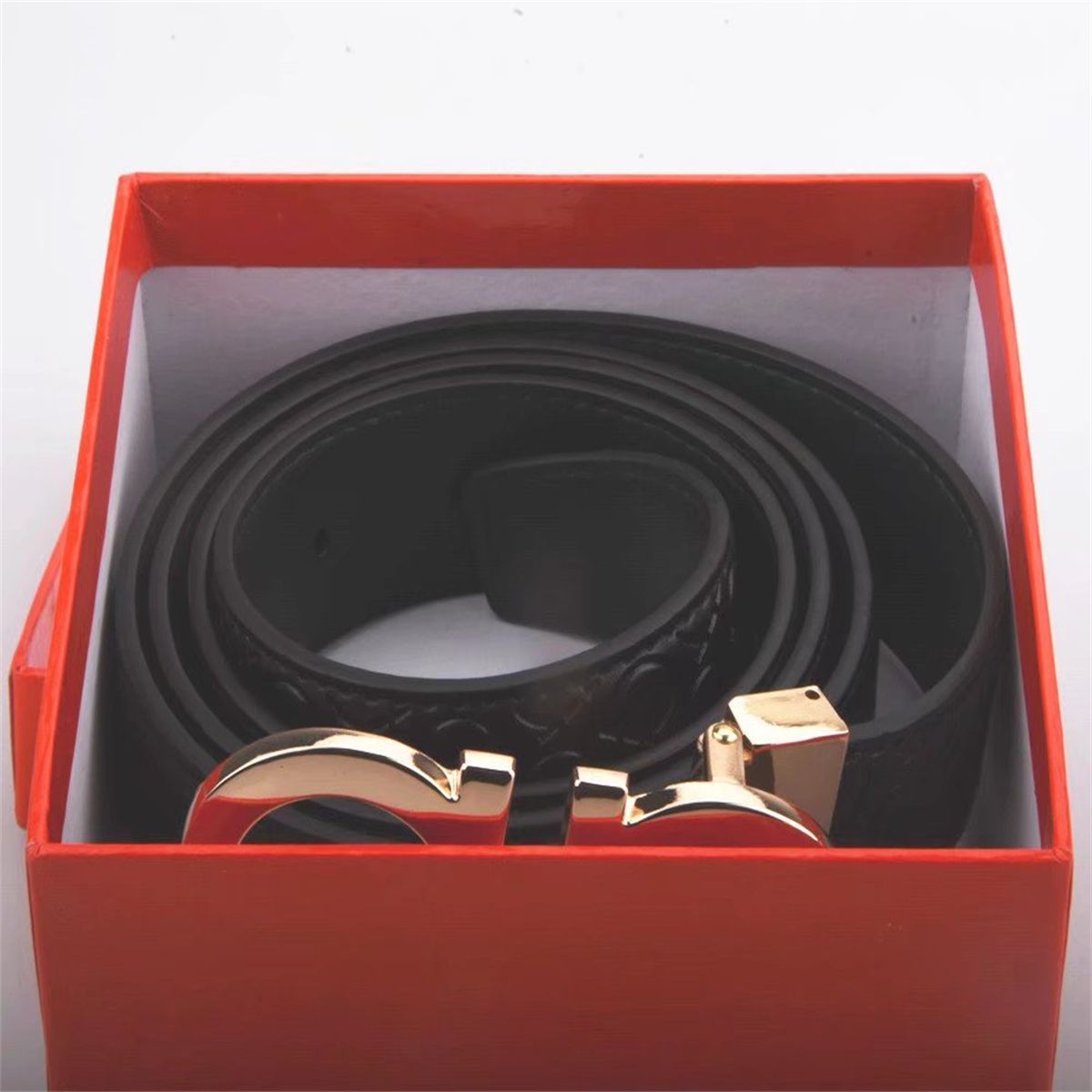 Smooth Leather Belt Luxury Belts Designer For Men Big Buckle Male Chastity Top Fashion Mens Wholesale - 1 of 8