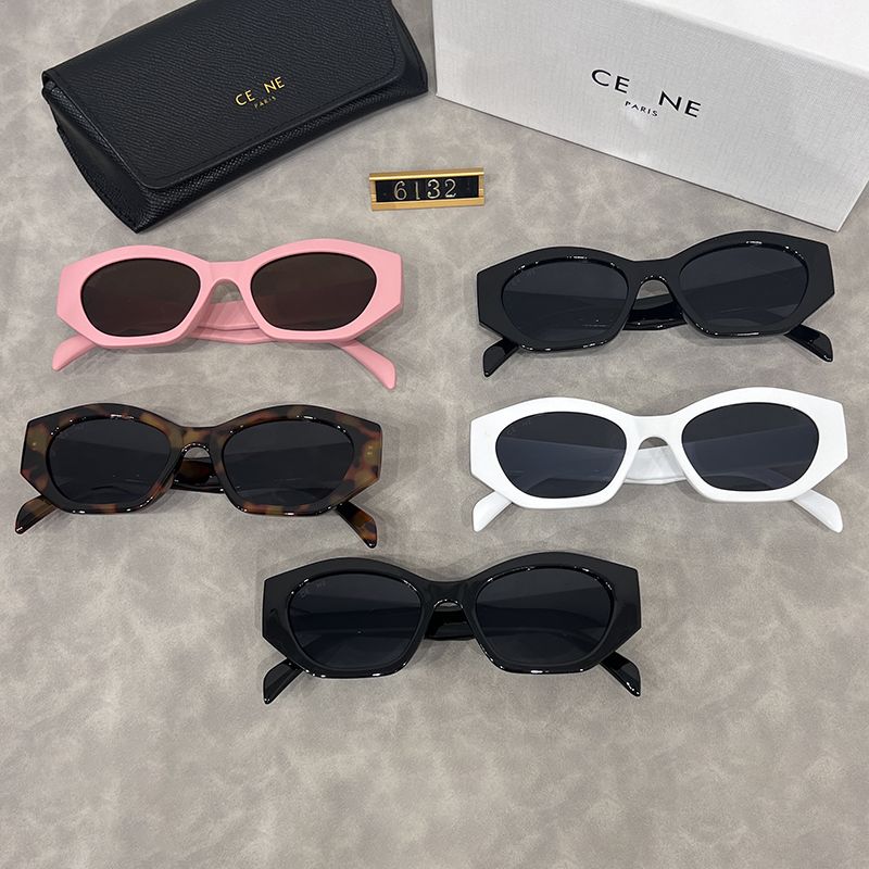Designer polygon fashion vintage sunglasses for women men classic casual gift Beach shading UV protection polarized glasses with box - 4 of 8
