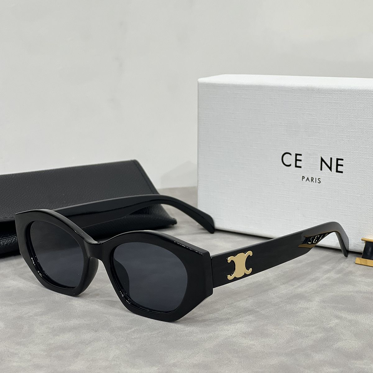Designer polygon fashion vintage sunglasses for women men classic casual gift Beach shading UV protection polarized glasses with box - 1 of 8