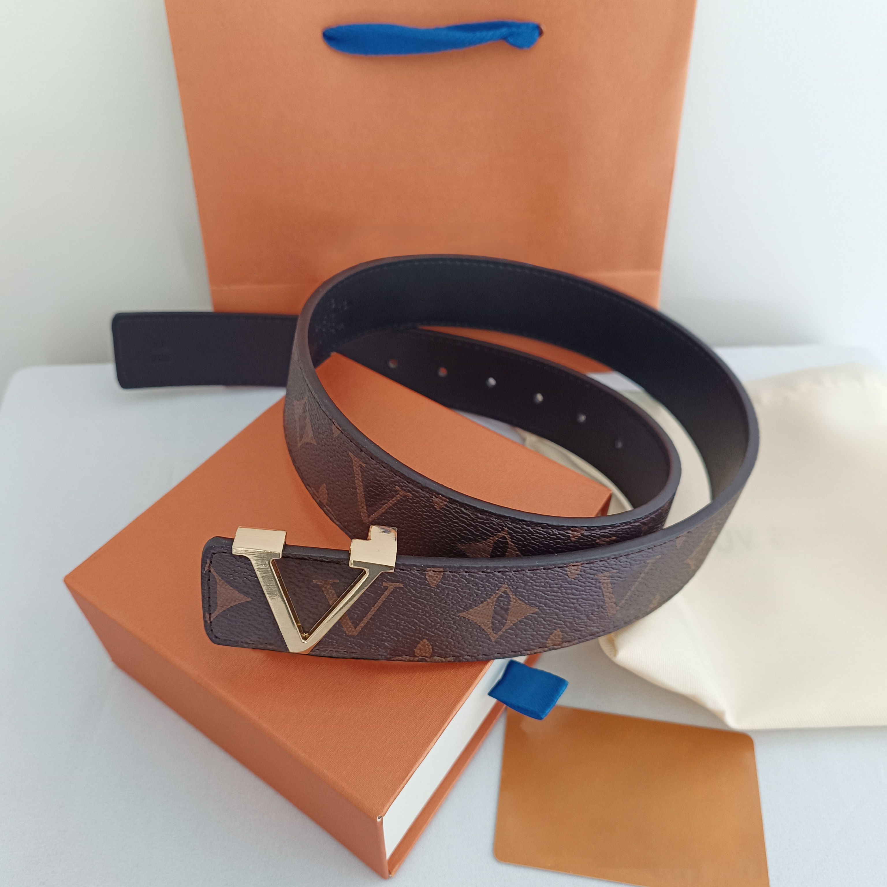 Designer Belts Man Classic Fashion Casual Letter Smooth Buckle Womens Mens Leather Belt Width 3.8Cm AAAAA - 2 of 8