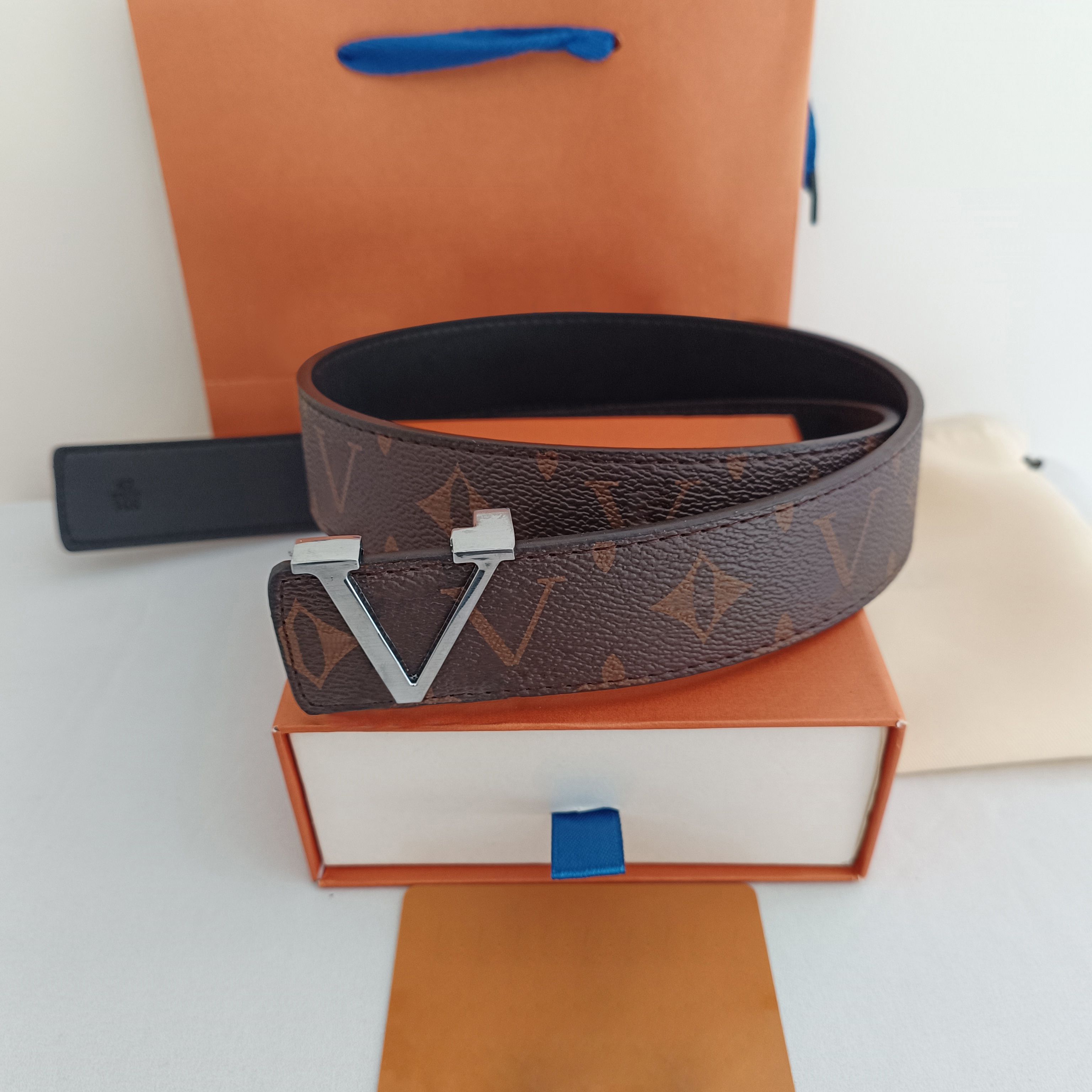 Designer Belts Man Classic Fashion Casual Letter Smooth Buckle Womens Mens Leather Belt Width 3.8Cm AAAAA - 3 of 8