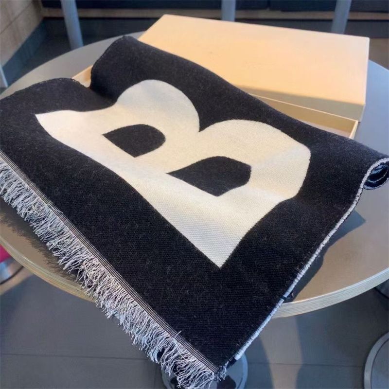 Brand Designer Cashmere Winter Women's Long Luxury Fashion Classic Letter Double Sided Shawl Soft And Comfortable Men's Neck Scarf - 6 of 6