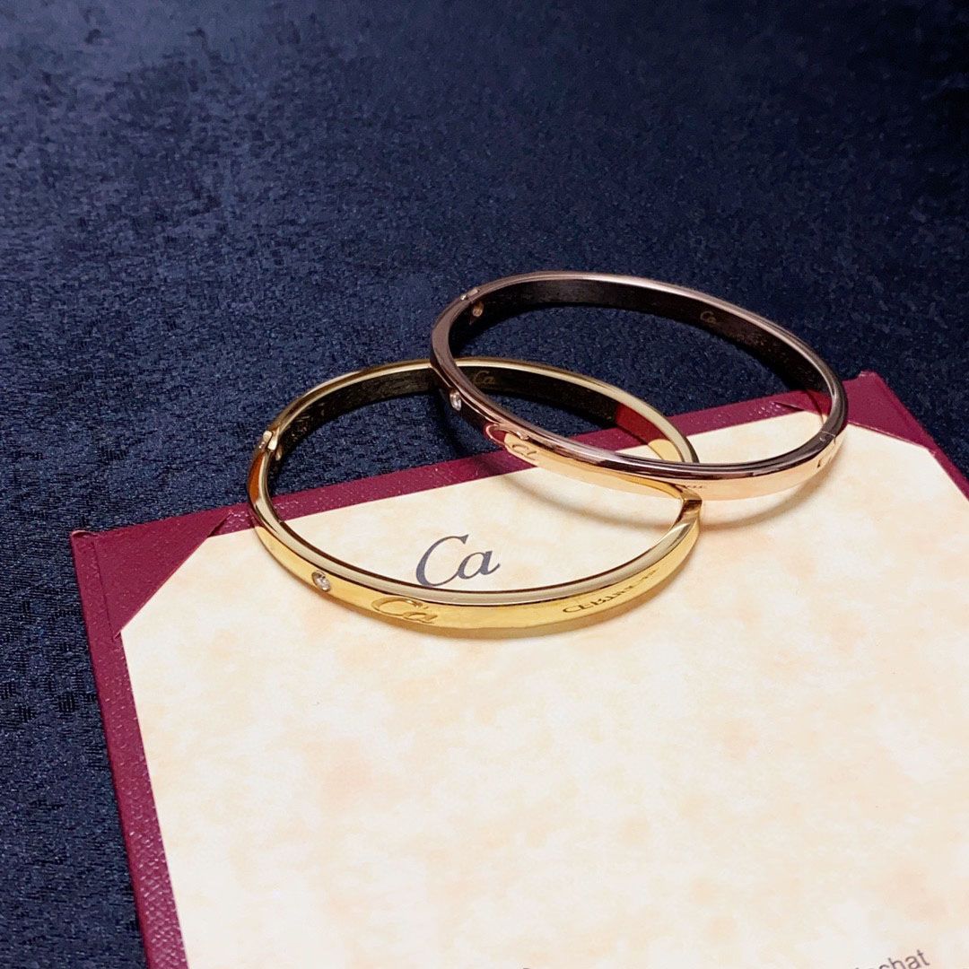 Bracelet Carve Letters Gold Sliver Bracelet Designer For Women Luxury Jewelry Couple Style For Women Wedding Good - 8 of 8