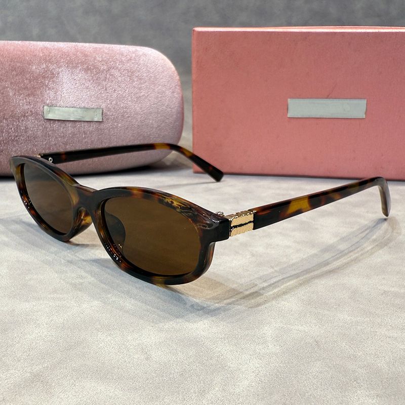 MU IU Designer sunglasses for women Women's Oval Sunglasses Fashion Outdoor Eternal Classic Style Eyewear Multi-style full-frame spectacles nice - 5 of 8
