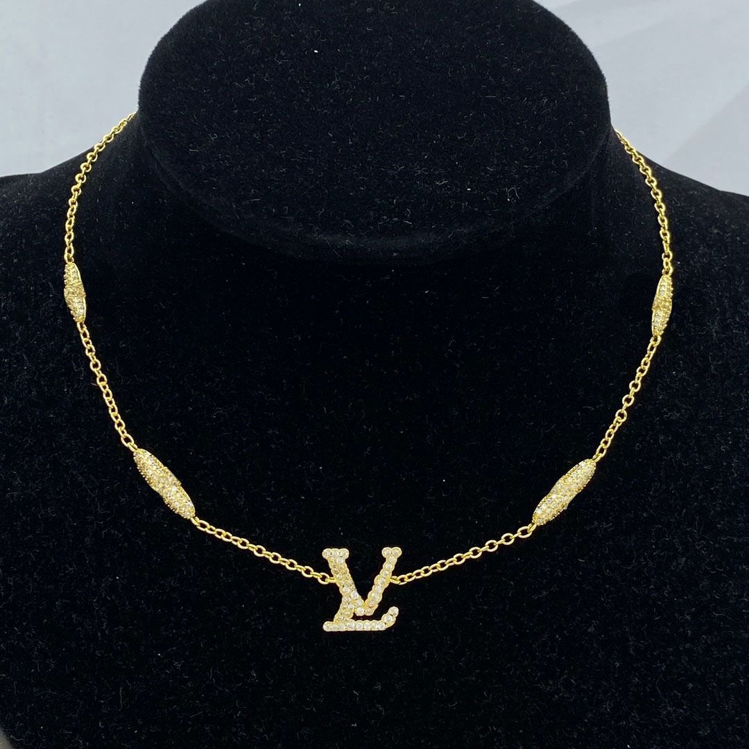 High Quality Titanium Steel Gold Jewelry Fashion Designer Necklace Gift Mens Womens Long Letter Chains Necklaces Golden Chain Jewlery Party - 3 of 6