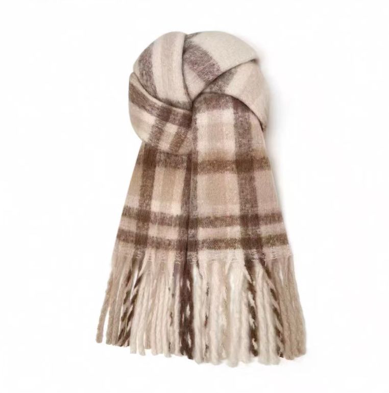 Stylishq Women Cashmere Designer Scarf Full Letter Printed Scarves Soft Touch Warm Wraps With Tags Autumn Winter Long Shawls 35Cm X 180Cm - 3 of 3