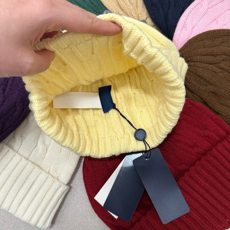 Designer Beanie Hats Knitting Warm Winter Beanies Brand Knitted Cap High Quality Wool 10 Color Unisex Men Women Bonnet Men's Outdoor Ski Hat Couple Gift - 6 of 8