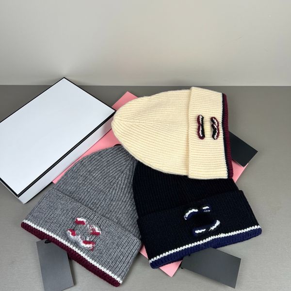 Designer Beanies Women Men British Plaid Ribbed Knit Embroidered Detail Classic Design Autumn Winter Daily Wear Commuting Beanie Hats - luxurygoodsales
