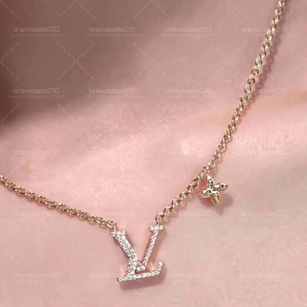 Designer Gold For Women Pendant Elegant L Necklaces High Quality Wedding Jewellery Letters Jewelry Party Gift Necklace - Jewelry - luxurygoodsales
