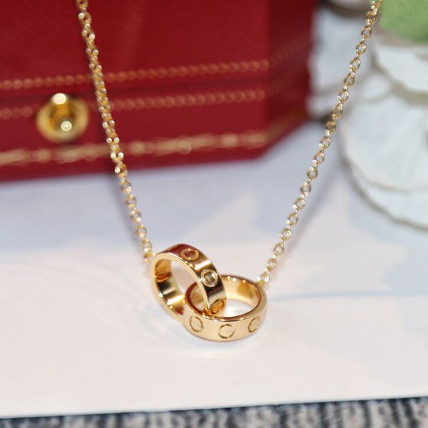 Necklace Necklace Luxury Designer Bicyclo Jewelry Women Diamonds Love Metal Chain Thin Letter Pendant Charm Necklaces Valentines Day Gift - Jewelry - luxurygoodsales