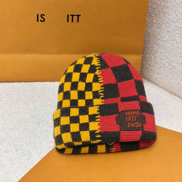 Designer Beanie For Women Luxury New Plaid Letter Knit Men Autumn Winter Wool Classic Stylish Versatile Warm Outdoor Ski Hat With Original Box - Fashion Collection - luxurygoodsales