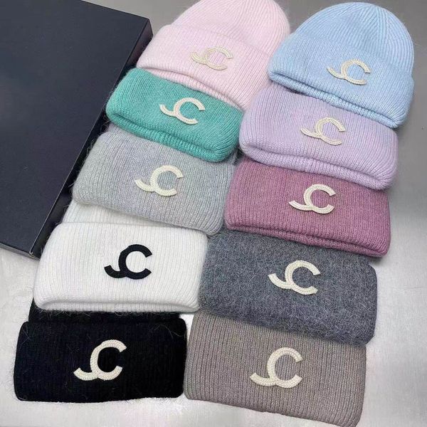 Designer Luxury Temperament Versatile Beanie Knitted Warm Scarves Letter Pure Colour Design Gift Hat Dust Bag 8 Colors Very Good - Fashion Collection - luxurygoodsales