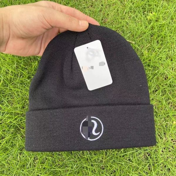 LU Designer Beanie Designer Hats For Men Knitted Bonnets Winter Hat Fall Thermal Skull Cap Casual Travel Classical Luxury Beanies Grey Black Grey Keep Warm - Fashion Collection - luxurygoodsales