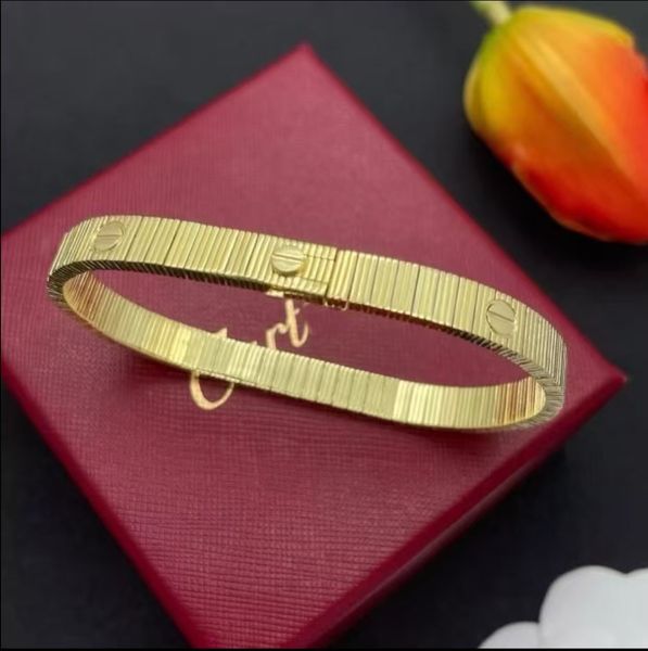 Luxury Bracelet New Arrival jewelry designer Flexible Wrist Band Bangle Have No Limits Screw Stripes for Women Men Jewelry Gifts - Jewelry - luxurygoodsales