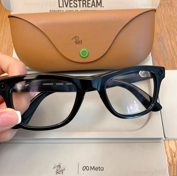 META Glasses RB With Camera Sunglasses Bluetooth Call Anti Shake HD Camera with Video Recording Dual Mic Reduction AI Smart Sunglasses with Charging Case - Fashion Accessories - luxurygoodsales