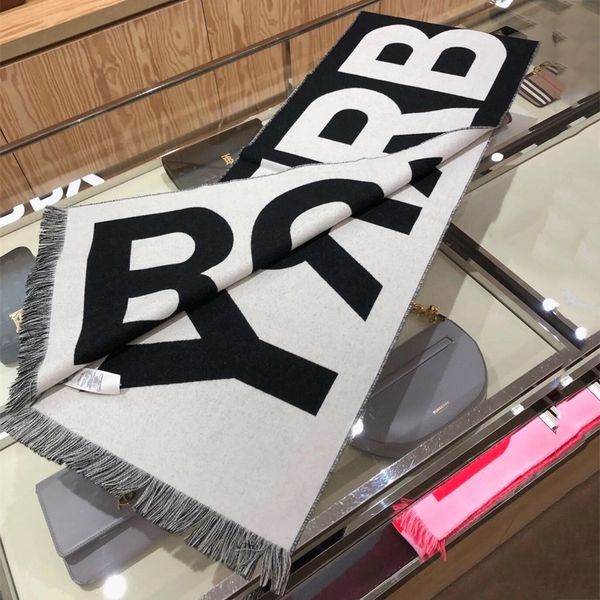 Brand Designer Cashmere Winter Women's Long Luxury Fashion Classic Letter Double Sided Shawl Soft And Comfortable Men's Neck Scarf - Fashion Accessories - luxurygoodsales